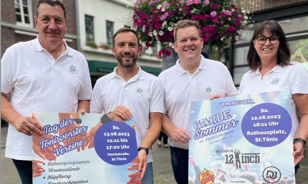 Zweitägiges Sommerevent der Prinzengarde in der St. Töniser-City