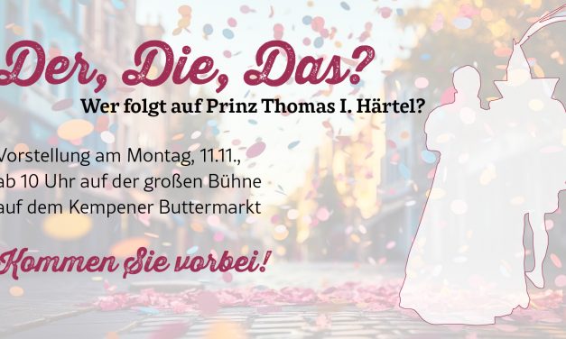 Geheimnis wird am 11.11. auf dem Buttermarkt gelüftet