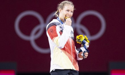 Aline Rotter-Focken wirbt für Olympia bei uns